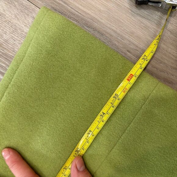 Nicole Wool Cashmere Single Breast Mid Length Clat in Green sz M - Picture 10 of 13